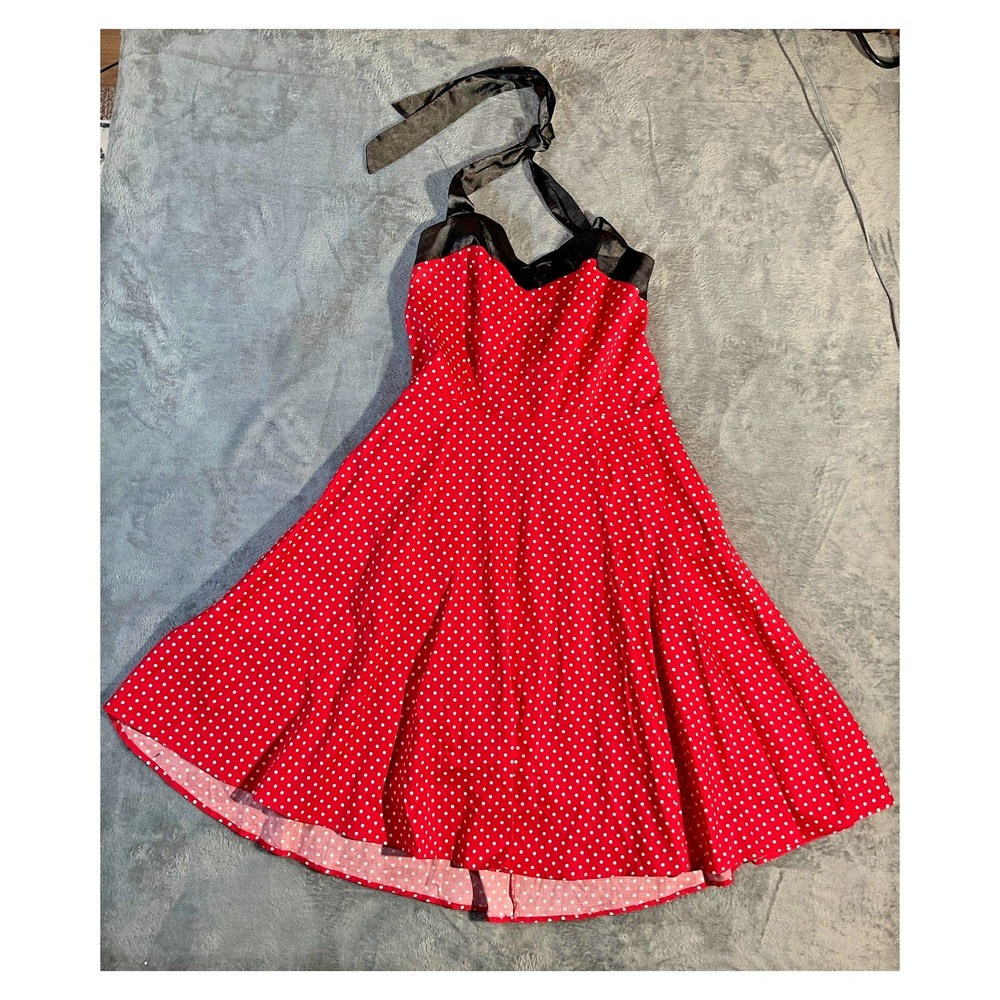 Dress Tells Red Polka Dot Junior Dress Size XXXL‎